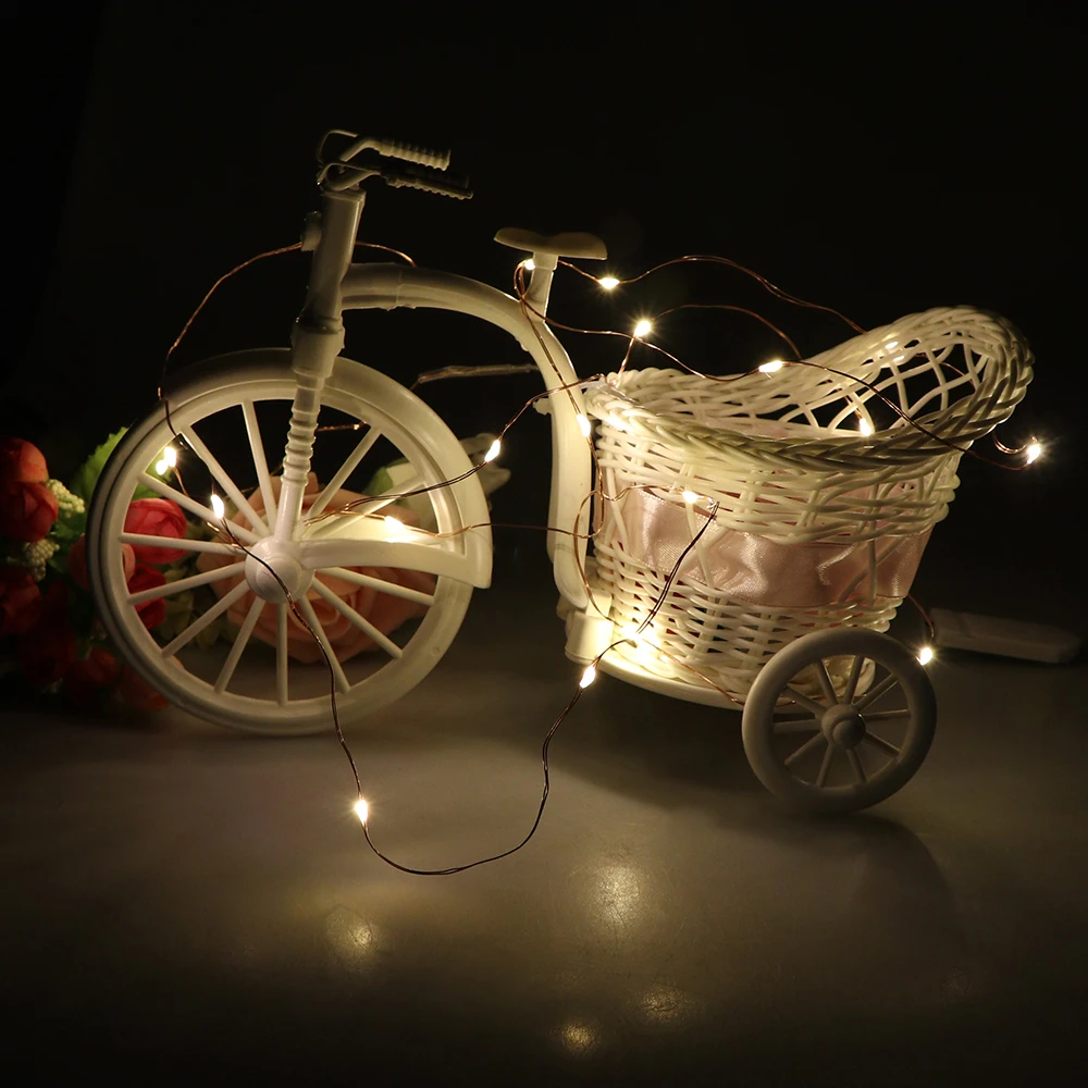 Copper Lamp Holiday String 1M LED Creative Color Battery Box of Series Mini Small Decorative Flexible Lights | Лампы и освещение