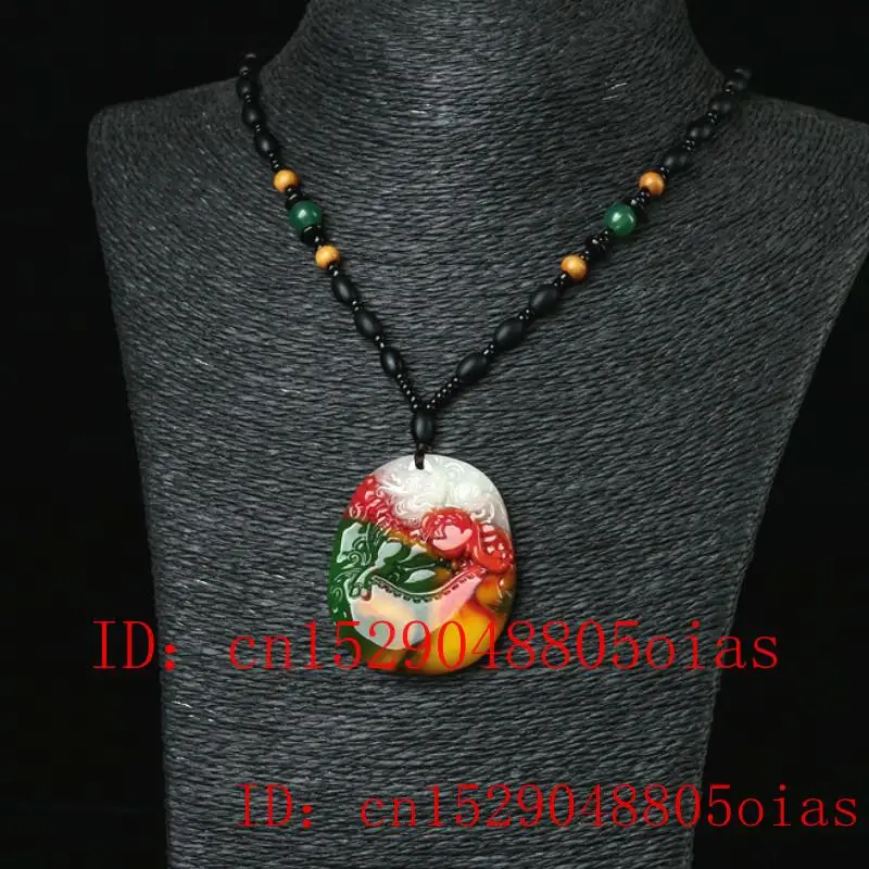 Натуральный цвет Нефритовый камень кулон дракона Китайский жадеит Ювелирное
