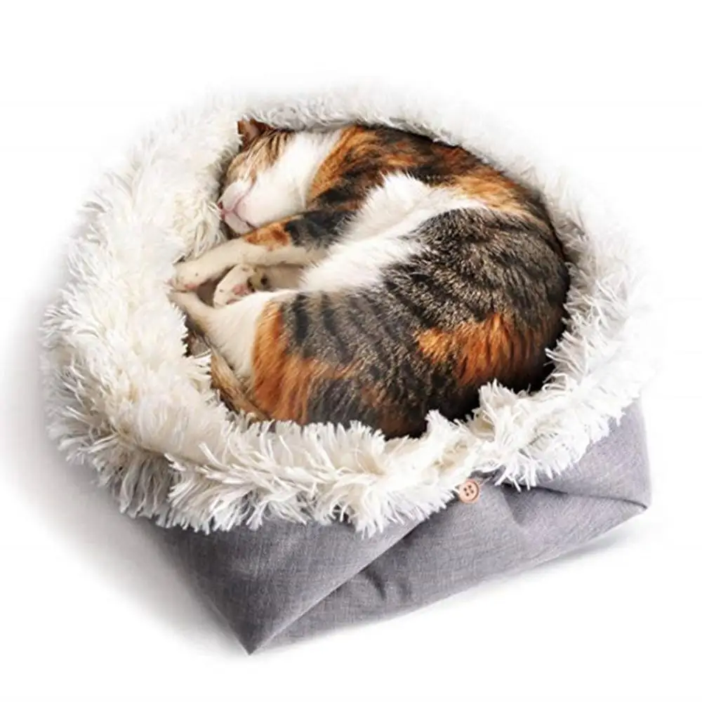 Складная Подушка для питомца Мягкий Квадратный плюшевый коврик кошек одеяло