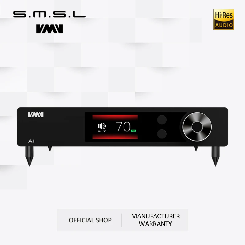 

SMSL VMV A1 High Resolution Power Amplifier Small Delicate Class A AMP RCA Input 6.35 Earphone PGA2311 Powerful Driving Force