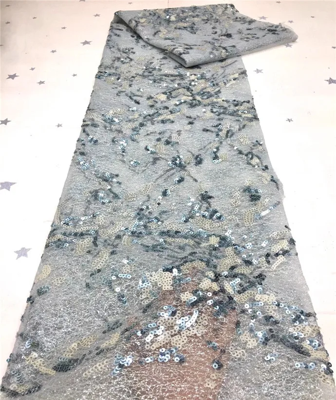 

Вышитая африканская кружевная ткань с блестками, Новое поступление, свадебная ткань с блестками, Высококачественная французская Тюлевая к...