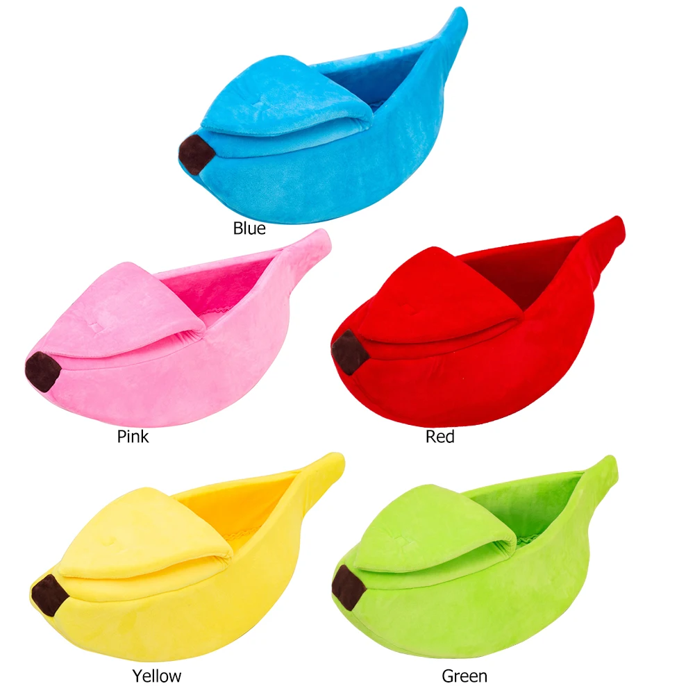 

Warm Closed Banana Shape Pet Cat Litter Bed Durable Kennel Puppy Cushion Basket Winter Non-Moisture Proof Dirt Resistant Nest#38