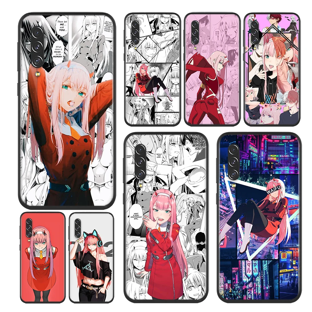 

Phone Case For Samsung A30 S A40 S A2 A20E A20 S A10S A10 E A90 A80 A70 S A60 A50S Anime Darling in the FranXX Black Cover