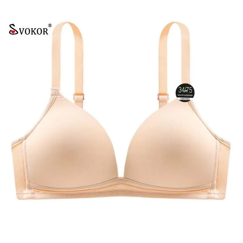 

SVOKOR Sexy Triangle Cup Bralette Women Lingerie Wireless Deep V Bra Female Push Up Seamless Underwear