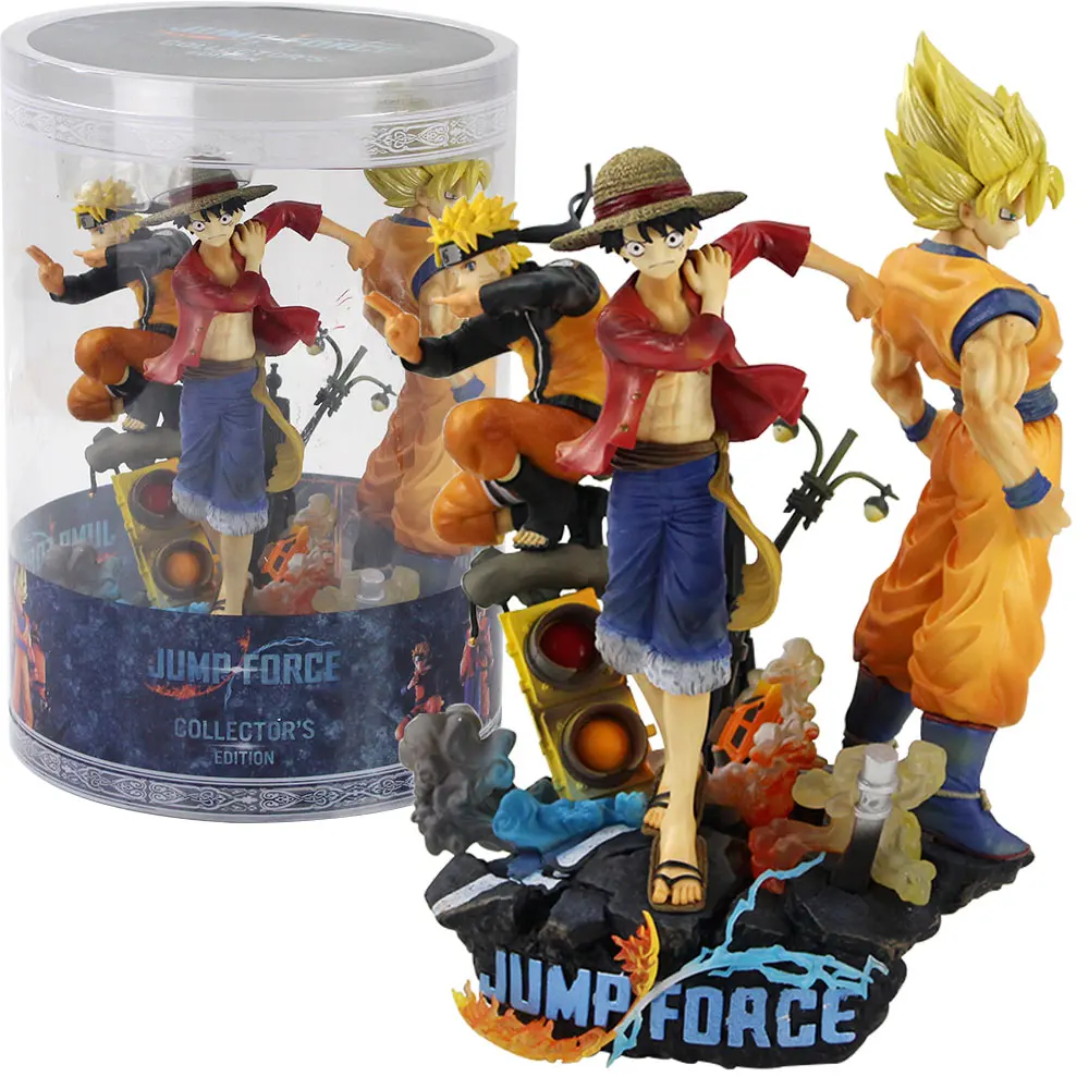 28cm with box 28 см Jump Force Dragon Ball наруто одна деталь фигурка игрушки Коллекционная модель куклы Луффи Узумаки Сон Гоку аниме персонажи - Цвет: 28cm with box