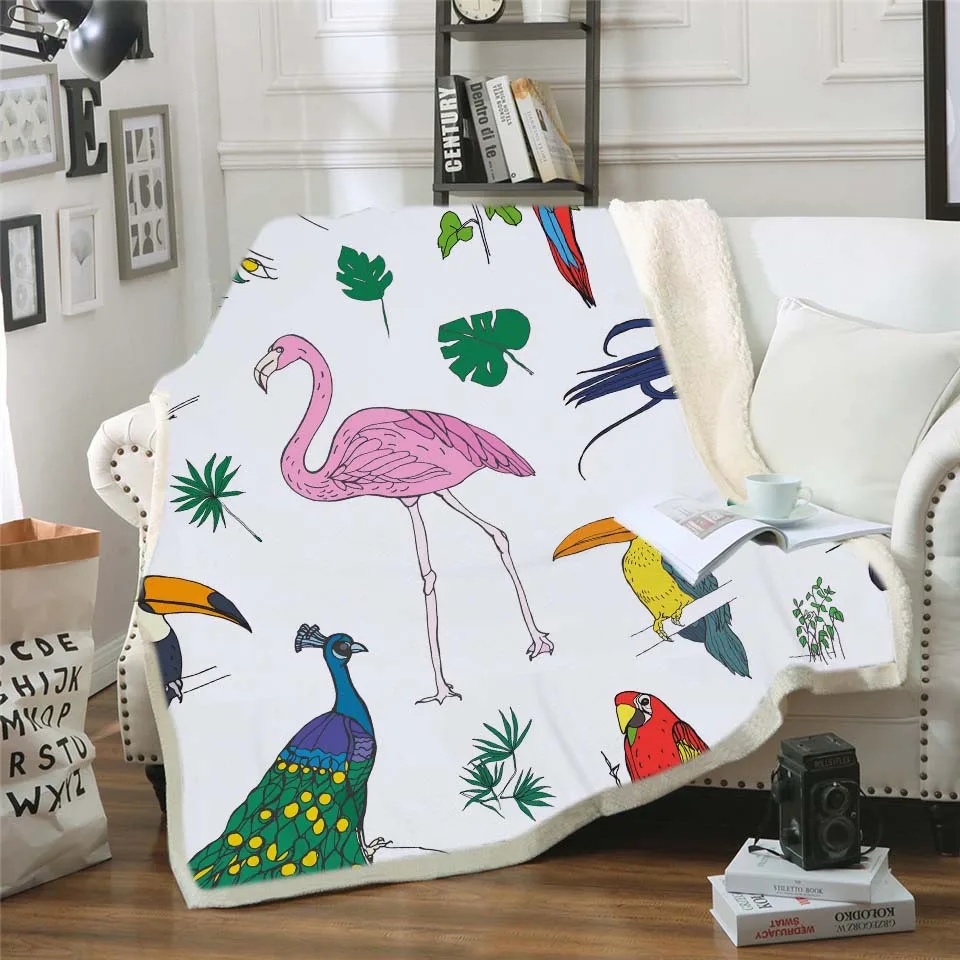 Одеяло с рисунком из мультфильма Всесезонное утепленное супер мягкое флисовое