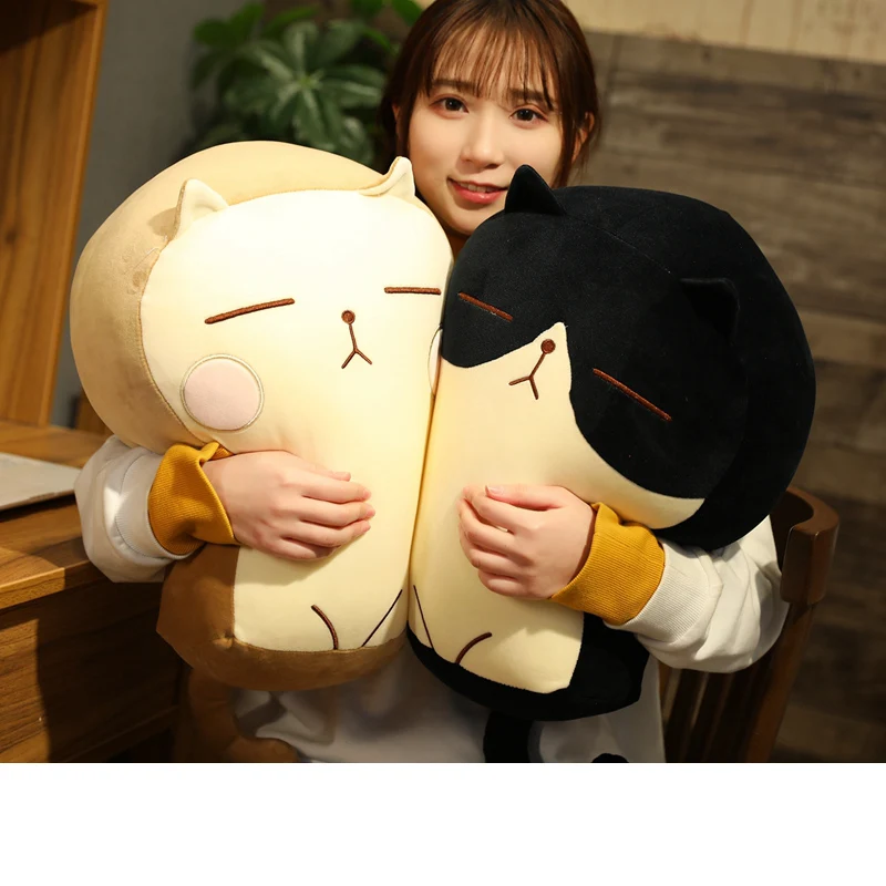 

30/40cm Plush Cat Toys Cute Creative Toast Cat Plush Soft Toys Office Lunch Break Nap Sleeping Pillow Cushion Stuffed Gift Doll