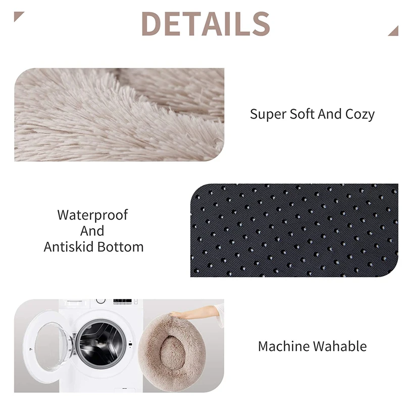 

Very Soft Plush Dog Bed Cat House Donut Basket Fluffy Cushion Big Pet Pillow Mat Kennel Lounger Large Medium Small For Dogs Bed