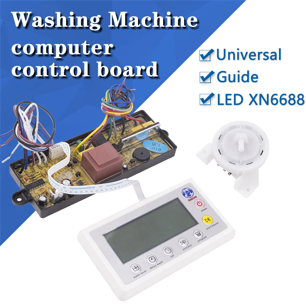 Universal full automatic washing machine computer control board LED display power module panel with water liquid XN6688 | Бытовая