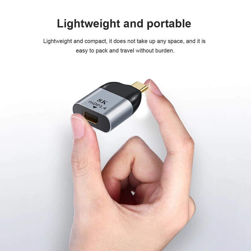 

USB Type C to Mini DP Cable Adapter USB 3.1 to Mini DP Adapter Male to Female Converter for PC Computer TV Display