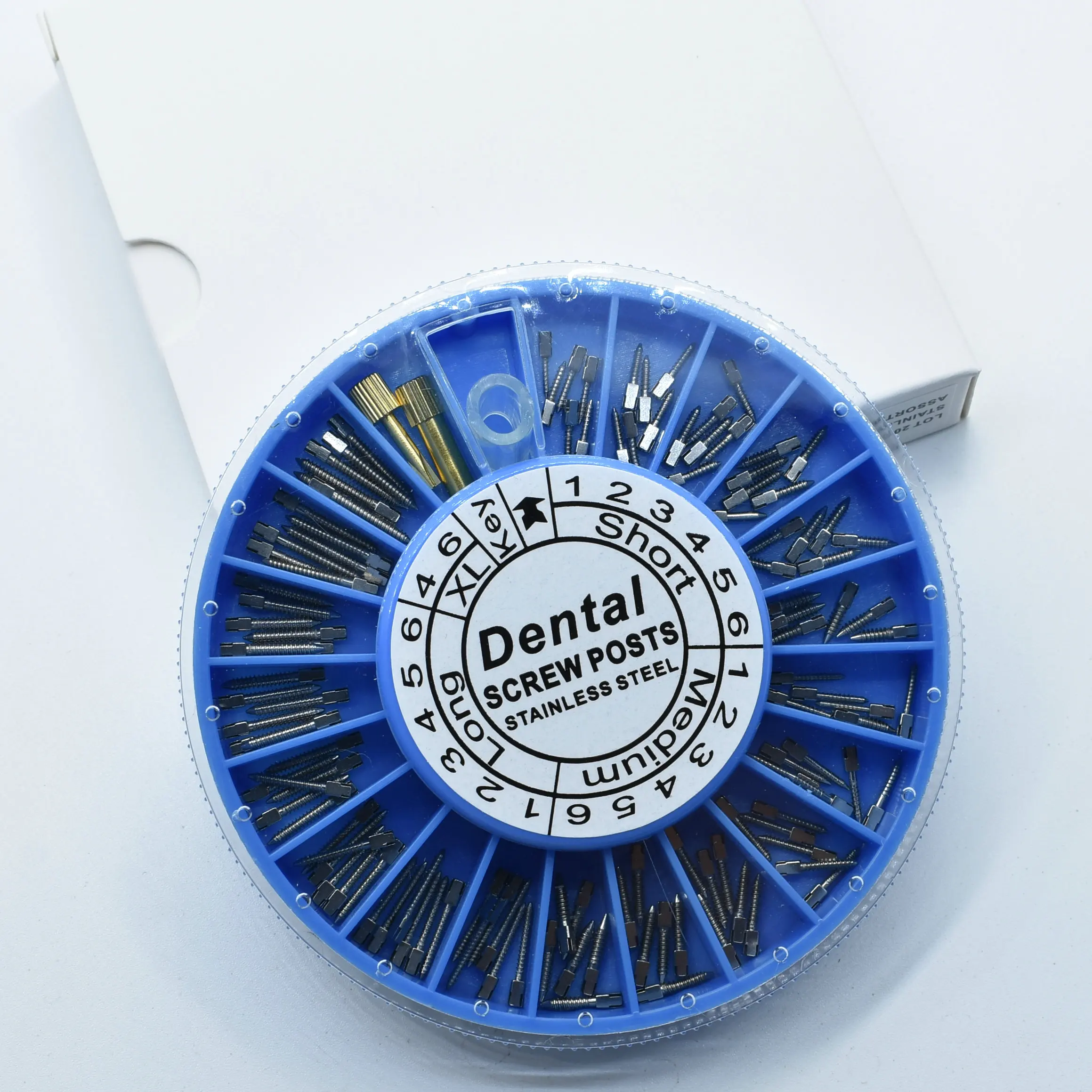 Dental instrument Stainless steel Screw Post 120pcs&amp2Key for dentist Supplies dental materials | Красота и здоровье
