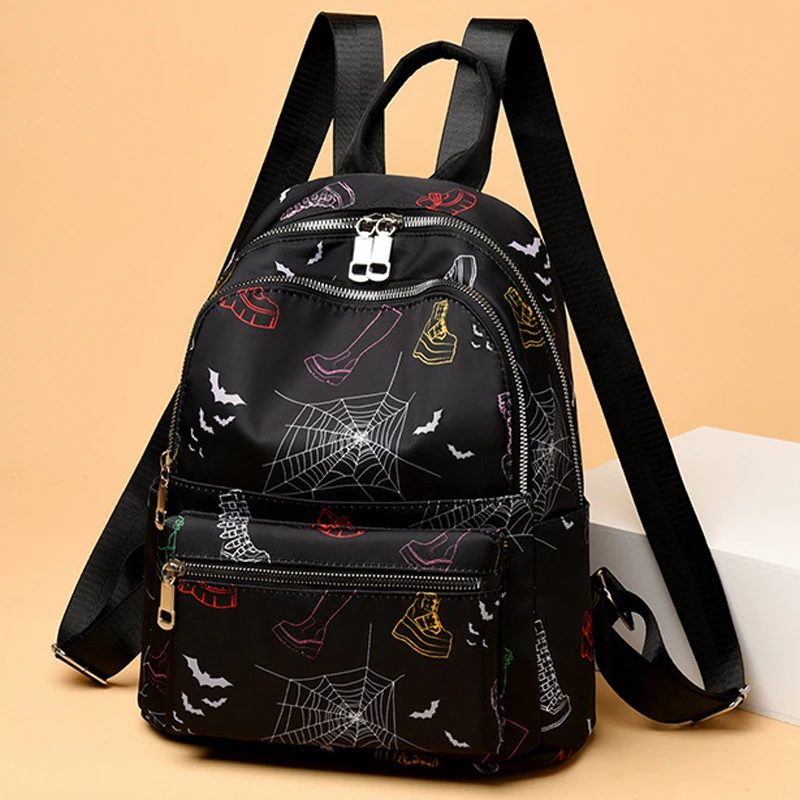 

Fashion Large Capacity Shoes Pattern Women's Backpack Oxford Cloth Casual Shoulder Bags For Teenagers Girl Travel School Bag