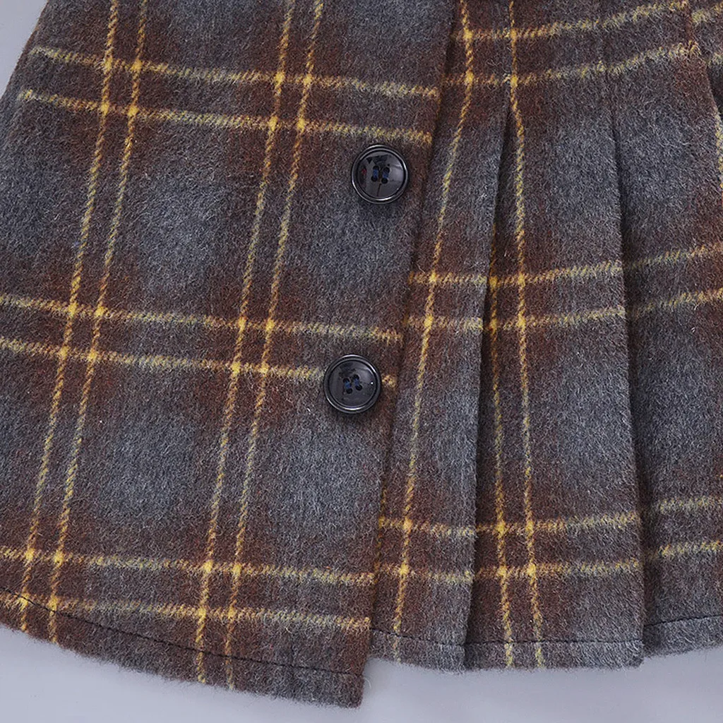 Зимняя клетчатая юбка для новорожденных девочек плотная Теплая юбка-шорты на