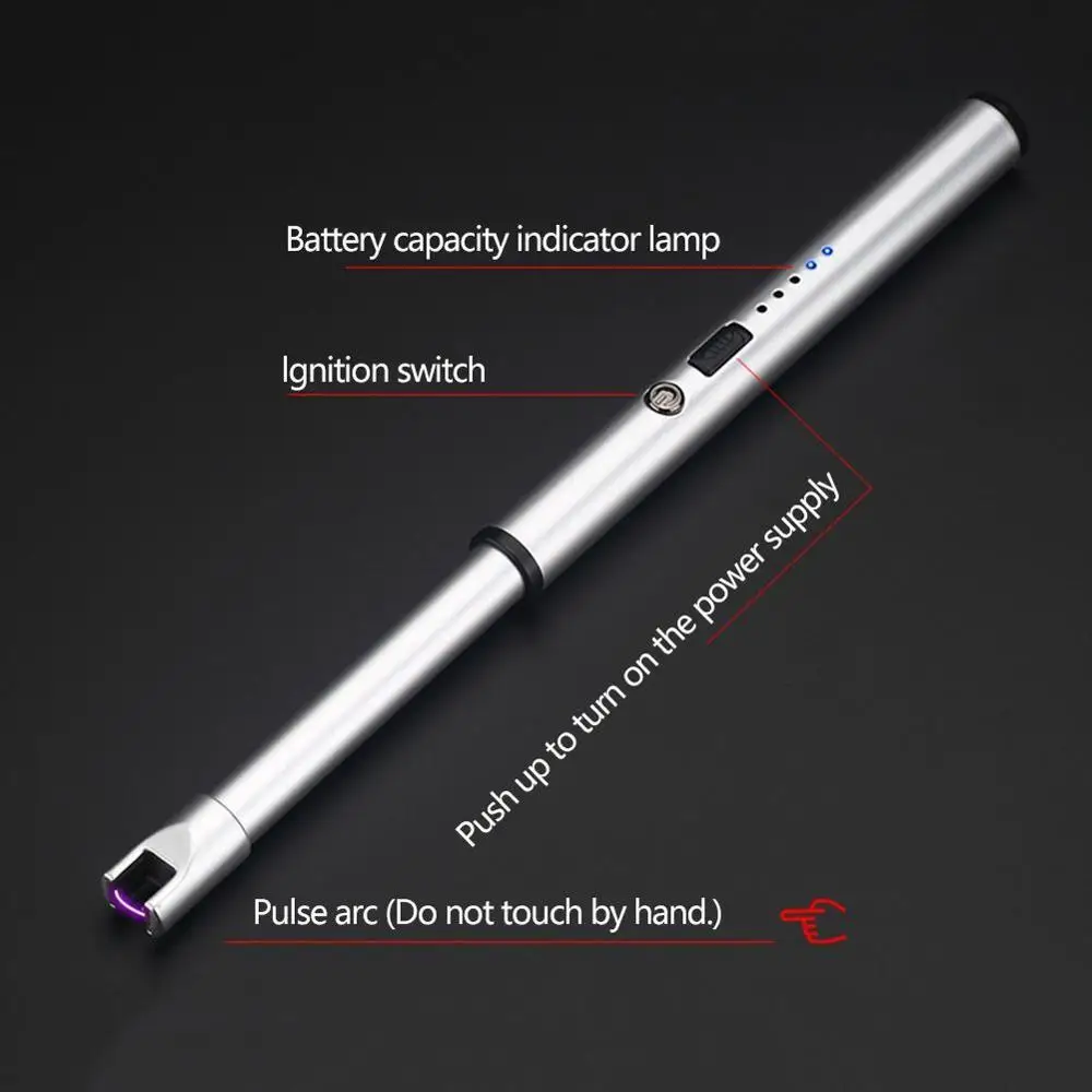 Прямая поставка зажигалка с USB зарядкой дуговая кухонная плазменная Зажигалка