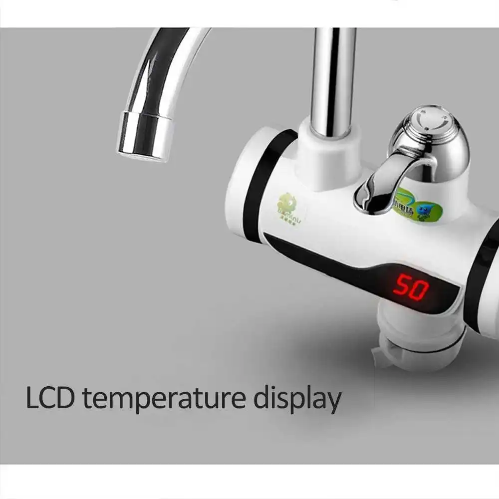 

1pcs KBAYBO 3000W Water Heater Bathroom Kitchen instant electric water heater tap LCD temperature display Tankless faucet