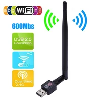 portable 600mbps high speed internet wireless usb wifi router adapter network lan card dongle with antenna easy to use