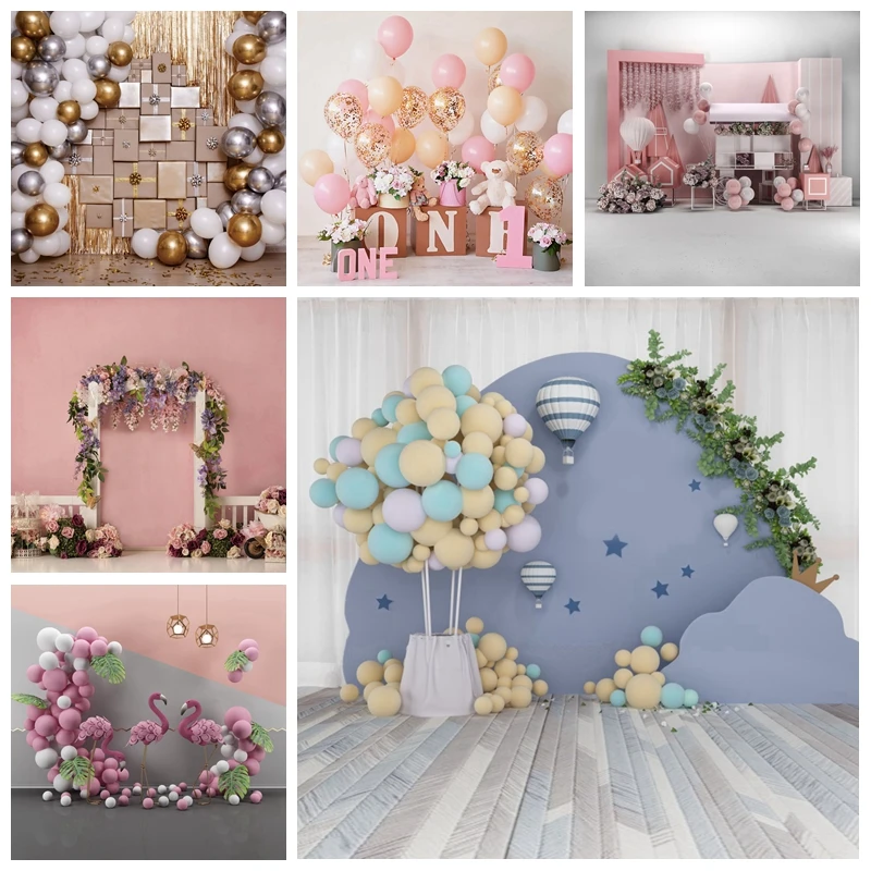 

Photocall Baby Birthday Party Decor Backdrop Balloon Portrait Photography Background For Kid Photo Studio Photographic Photozone