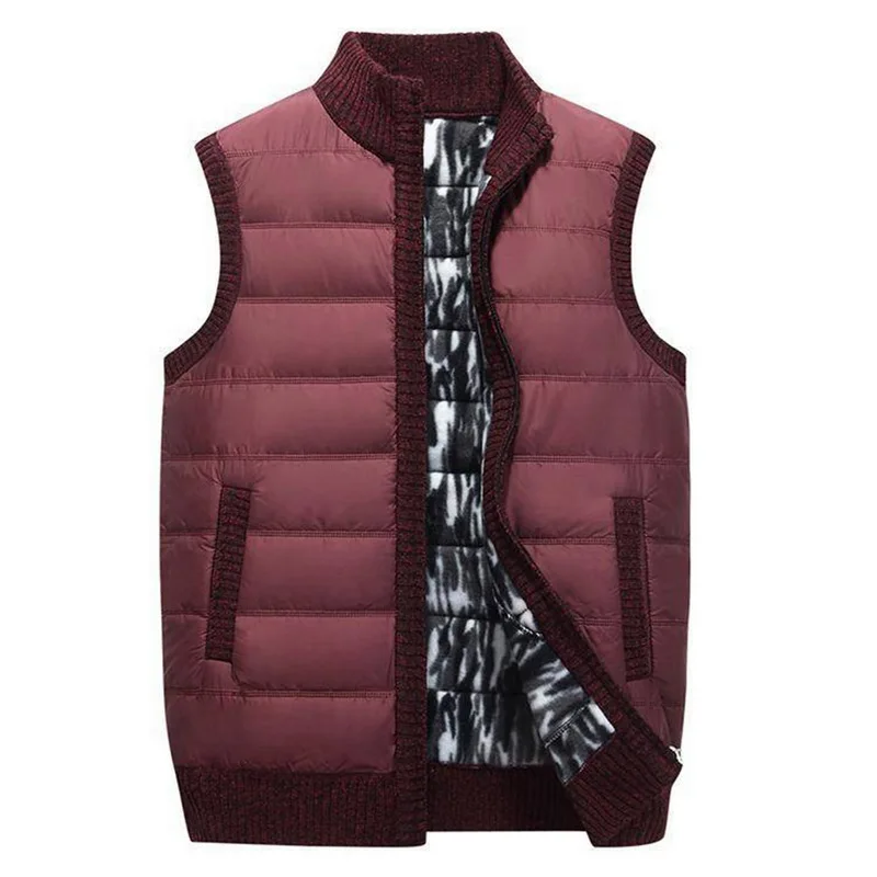 HEFLASHOR 2019 New Sleeveless Vest Men Winter Fashion Warm Soild Jacket Slim Waistcoat For Windbreaker Coats | Мужская одежда