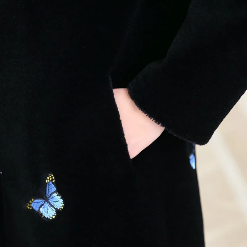 Новинка 2020 модная зимняя женская куртка из настоящей овечьей овчины меховое