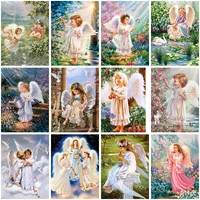 5d diamond painting religious angel cross stitch full circle diamond embroidery girl mosaic home decoration christmas gift