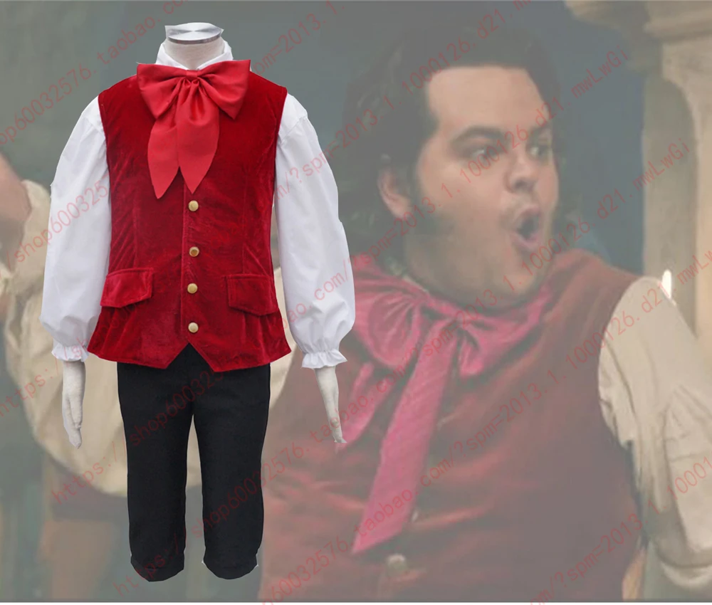 Custom Made Movie Beauty and the Beast Lefou Cosplay Costumes Men Outfit Halloween Carnival Clothing Costume |