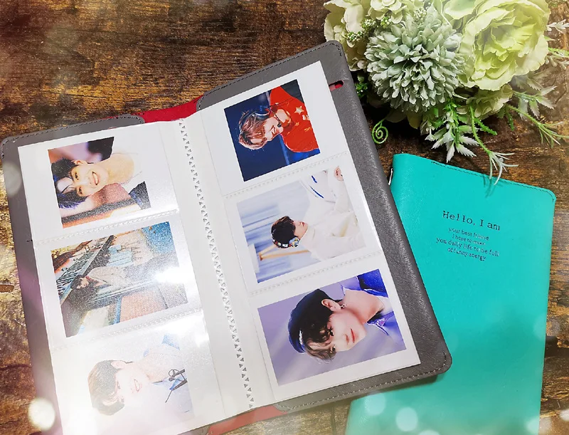 Мини альбом из ПУ кожи для фотоаппаратов 84 кармана 3 дюйма Polaroid Fujifilm Instax Mini 9 8 90 70 25