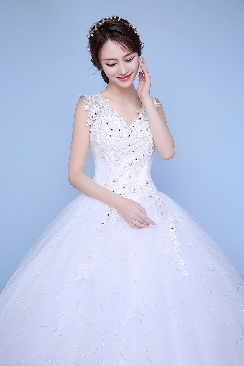 Кружевное свадебное платье с V образным вырезом на заказ|vestido de noiva|de noivabridal gown |