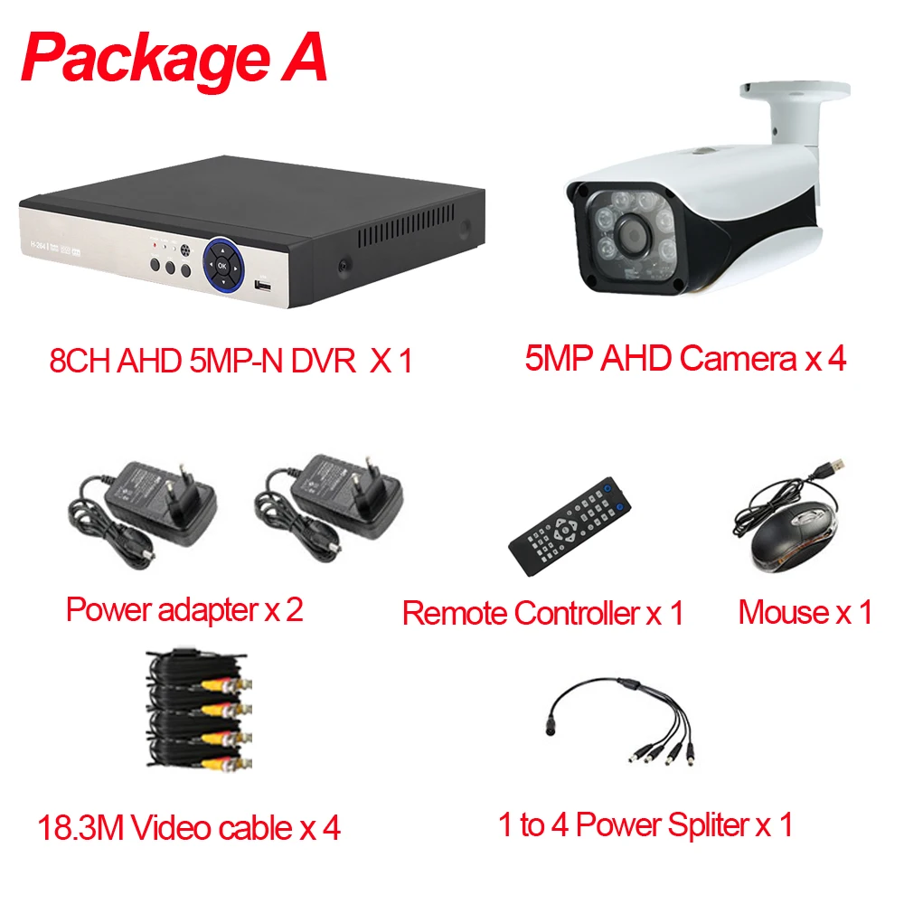 Lofam видеонаблюдение Системы 8CH AHD 5MP N 3g WI-FI DVR NVR безопасности Камера Системы открытый Водонепроницаемый видеонаблюдение комплект для камеры видеонаблюдения 8CH