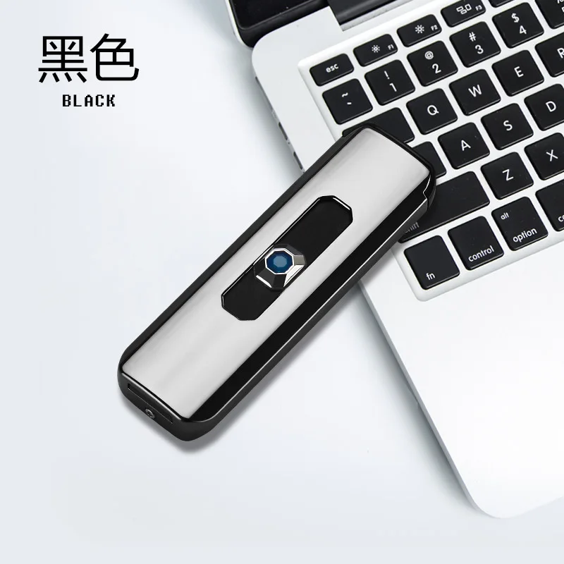 Black Перезаряжаемая USB электрическая электронная зарядка прикуриватель бездымный двухсторонняя сигарета - Цвет: Black