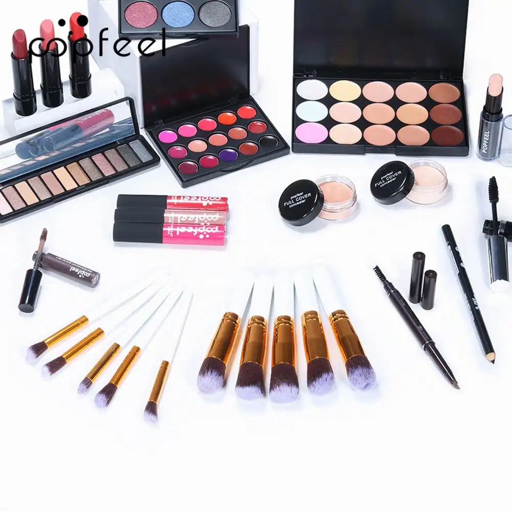

29PCS Cosmetic Set Makeup Mushroom Head Air Cushion Finishing Powder Face Powder Pearly Lustre Eye Shadow Valentines Gift Kit