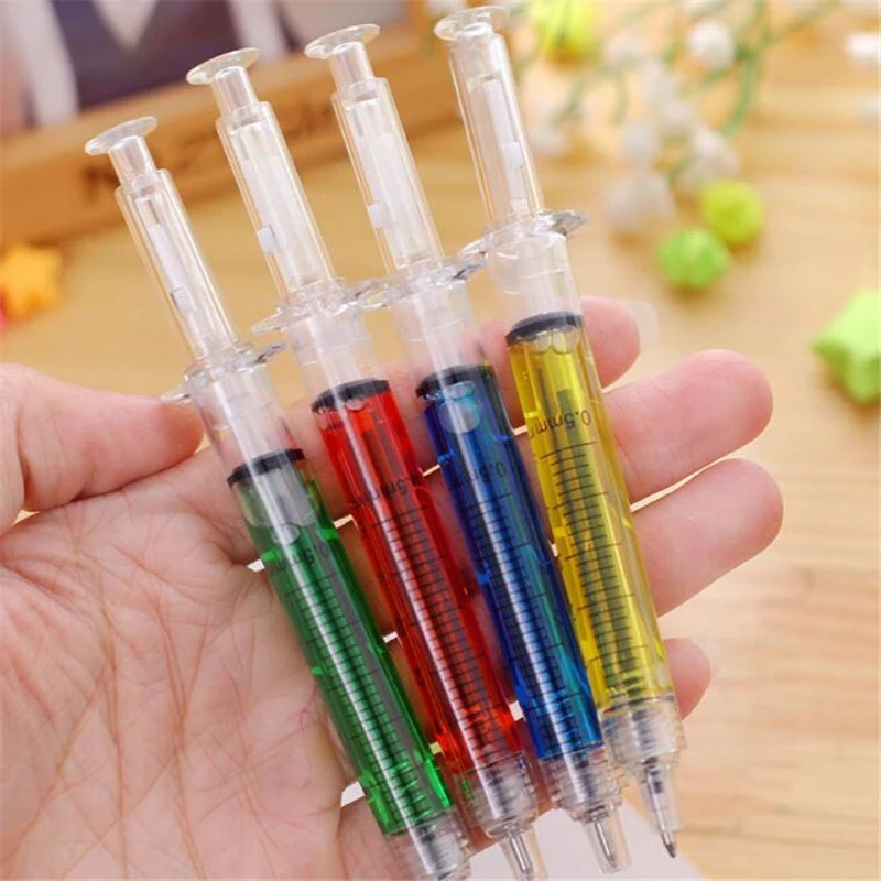 50 шт. шариковая ручка со странным шприцем 0 5 мм |