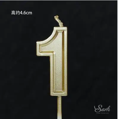 1 1 шт., 0-9, цветные/Золотые свечи с цифрами для дня рождения, вечеринки, свадьбы, торта, украшения, вечерние принадлежности - Цвет: 1
