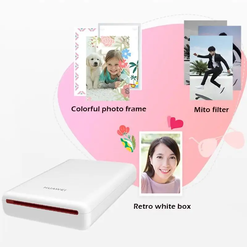 huawei Zink AR портативный фото Карманный принтер мини DIY Фото принтеры для мобильного телефона Bluetooth 4,1 300 точек/дюйм принтер картинок