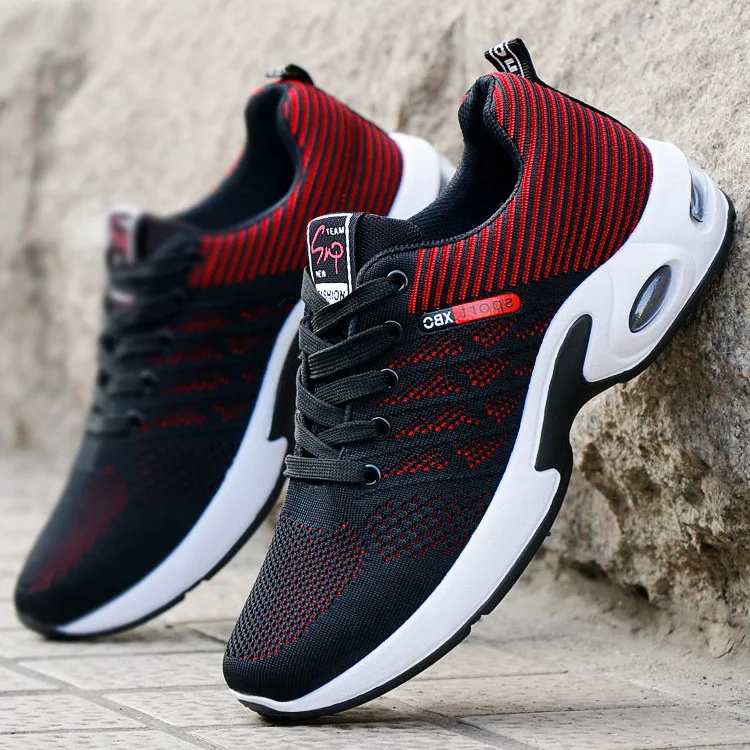 Shoes Men's Spring 2021 New Men's Shoes Breathable Non-slip Lace-up Running Shoes Lightweight Casual Sports Shoes