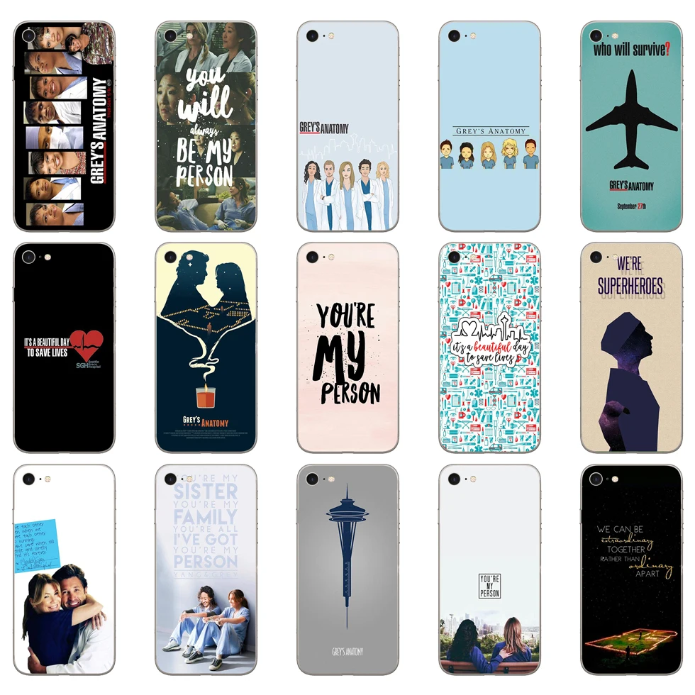 07DD Американский TV Greys анатомический Мягкий силиконовый чехол для iphone 5 5s se 6 6s 8 plus 7