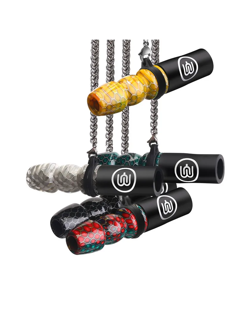 Искусственный полимерный кальян персональный санитарный мундштук с цепочкой из