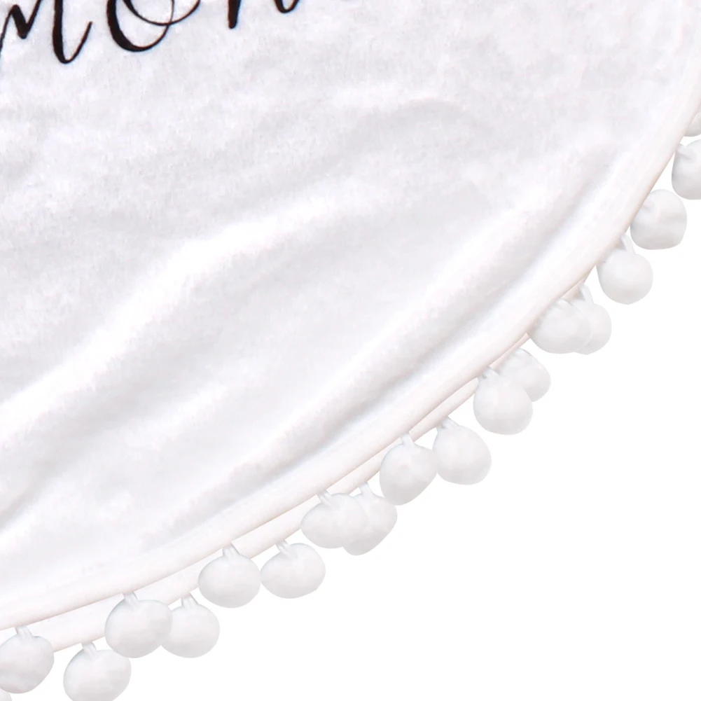 

Background Blanket Newborn Monthly Growth Calendar Round Tassel Backdrop Cloth Infant Baby Milestone Photo Props Blankets