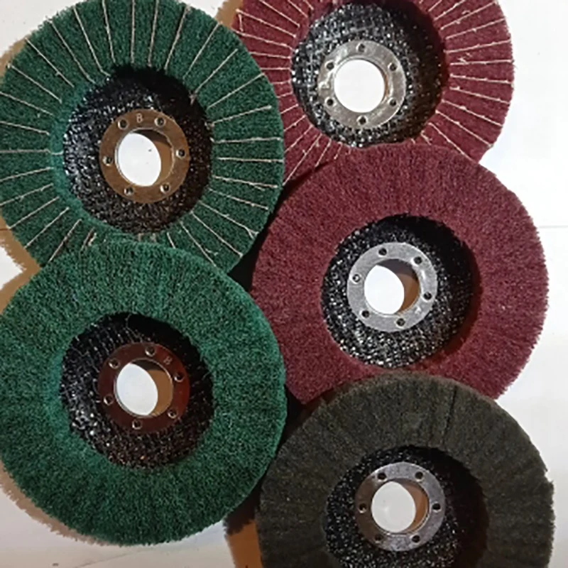 

10Pcs Scouring Pad Flap Polishing Wheel Grinding Wheel Scouring Pad Angle Grinder Polishing Wheel