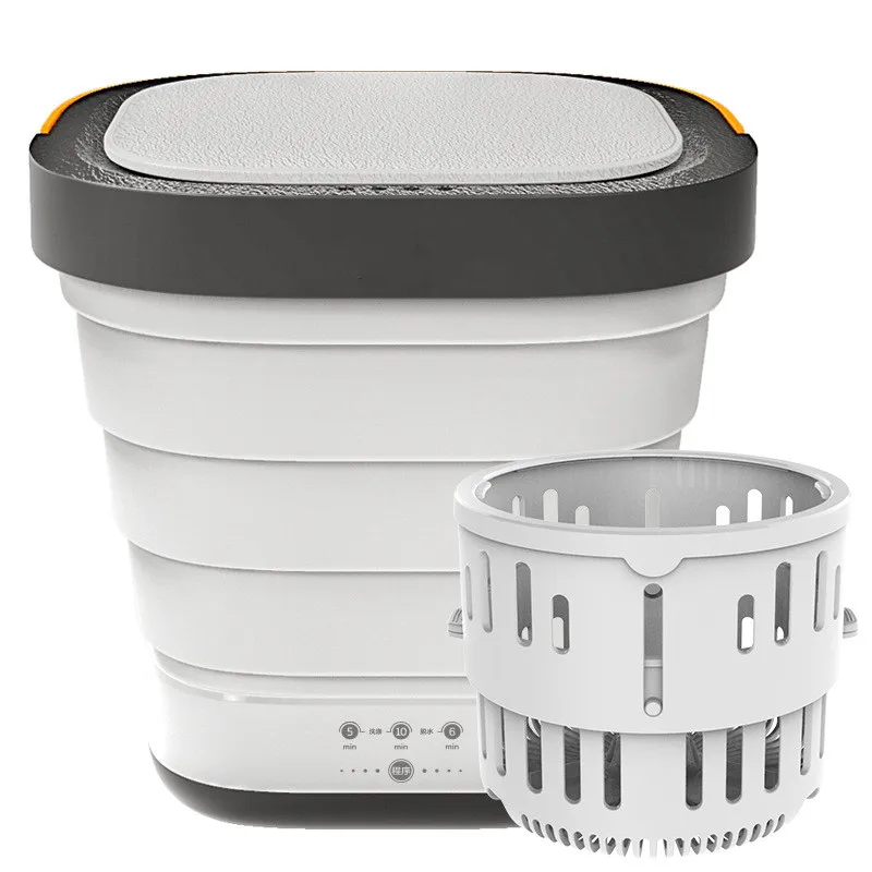 

110 В/220 В электрическая мини бытовая стиральная машина Складная баррель типа Портативная стиральная машина с функцией обезвоживания для пут...
