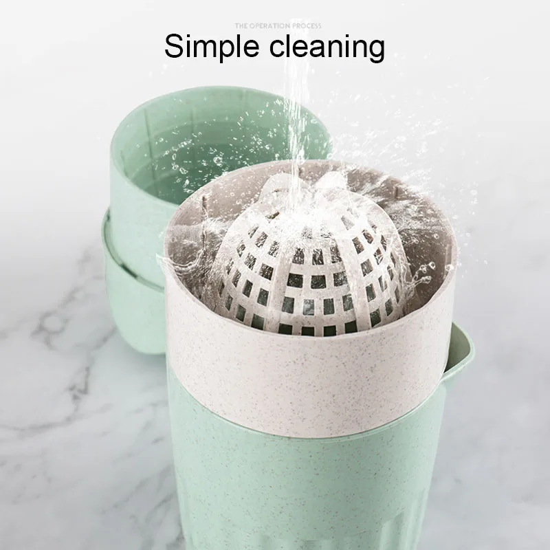 

Portable Citrus Press Juicer Wheat Straw Manual Fruit Squeezer for Lemon Orange Original Juice for Healthy Life Easy to Clean