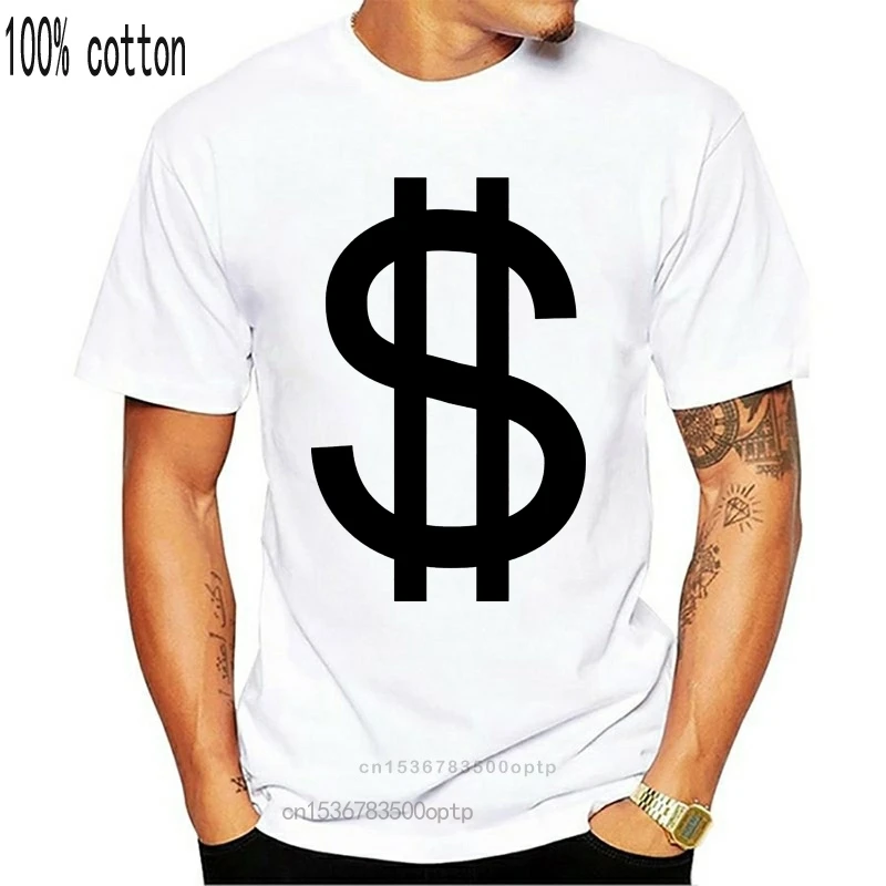 

Новая Большая мужская футболка с надписью доллара, дизайнерская мужская футболка с монетами, американскими, американскими, канадскими нали...