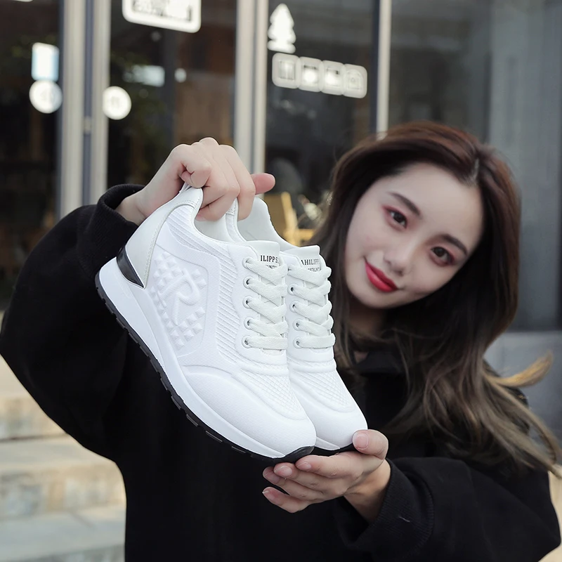 Кроссовки YeddaMavis женские на высокой платформе повседневная обувь для тренировок