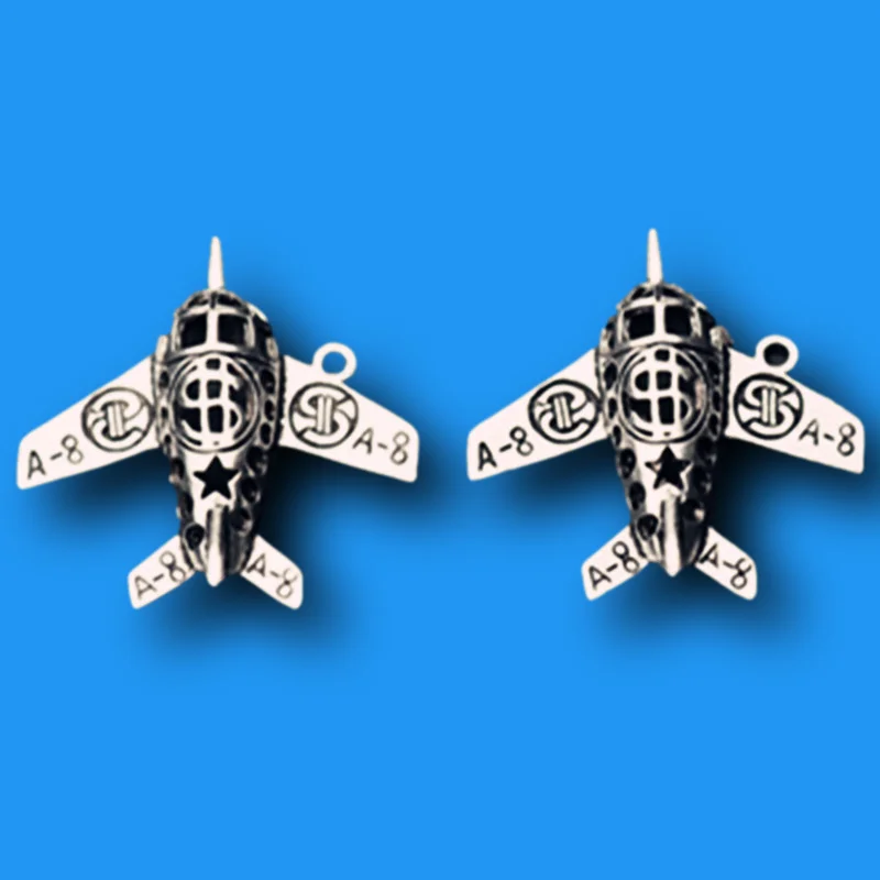 5 шт посеребренные A-8 самолет модели подвесок Ретро Колье металлические