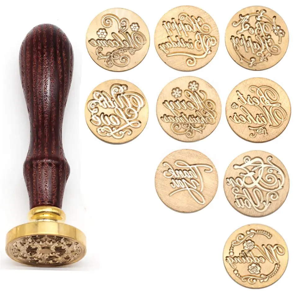 Печать огненной краски металлическая Ретро деревянная ручка сделай сам