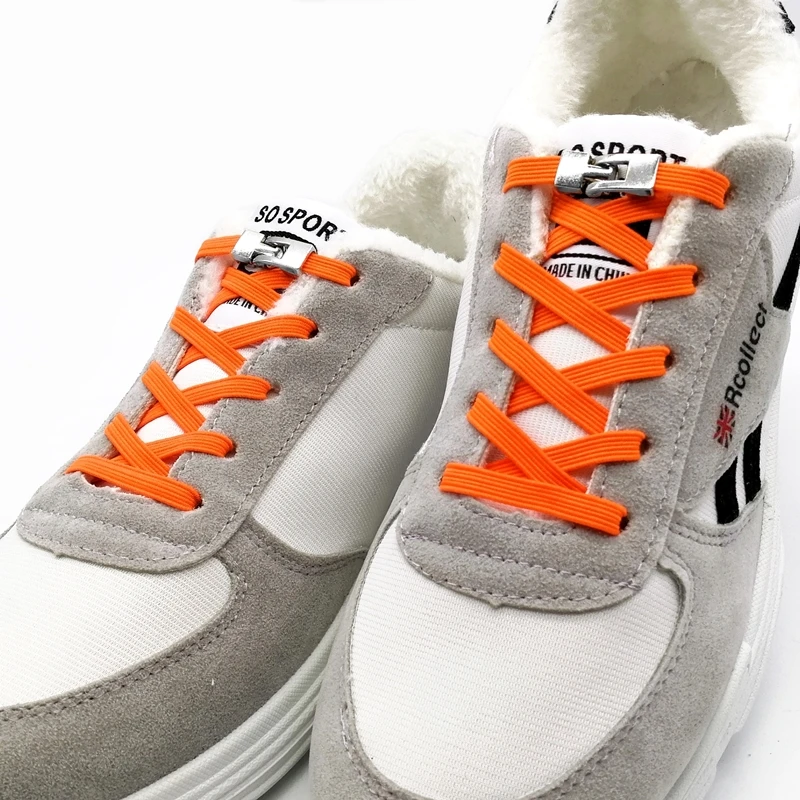 

New Quick No Tie Shoelaces Elastic Cross buckle Shoe Laces 2021