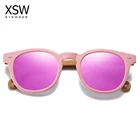 Очки солнцезащитные XSW женские деревянные, винтажные брендовые дизайнерские Поляризационные солнечные очки с защитой от ультрафиолета UV400