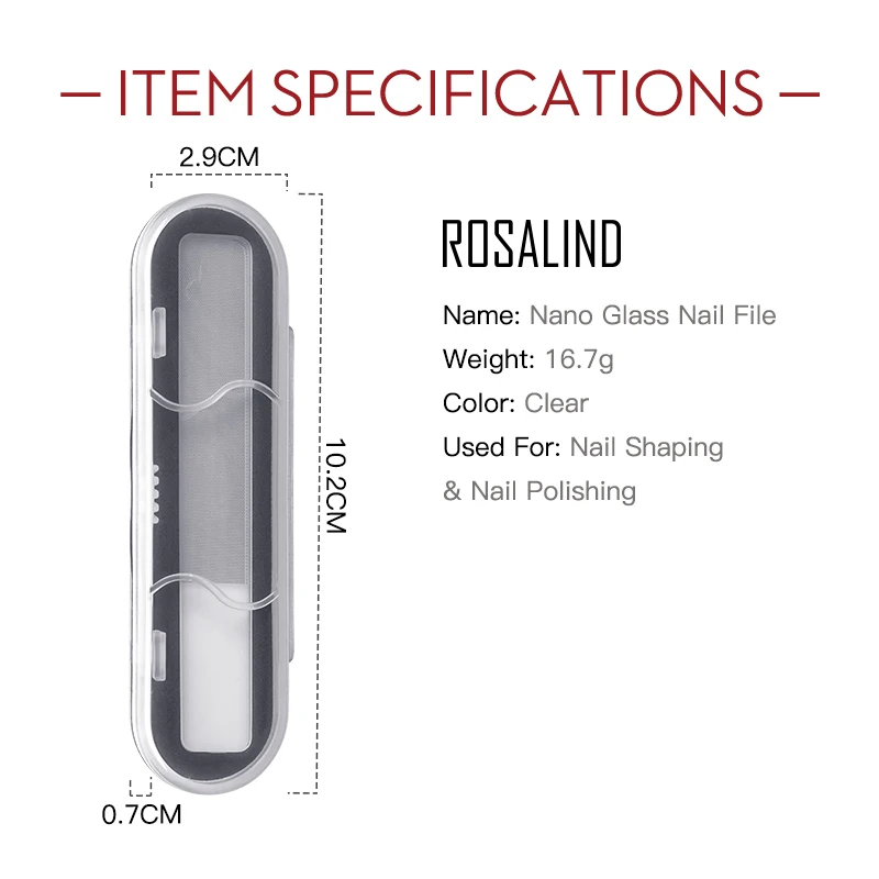 

ROSALIND Nano Nail File Sanding Buffer Block All For Manicure Professional Art Buffing Care Pedicure Repeatable Tool Nail Files