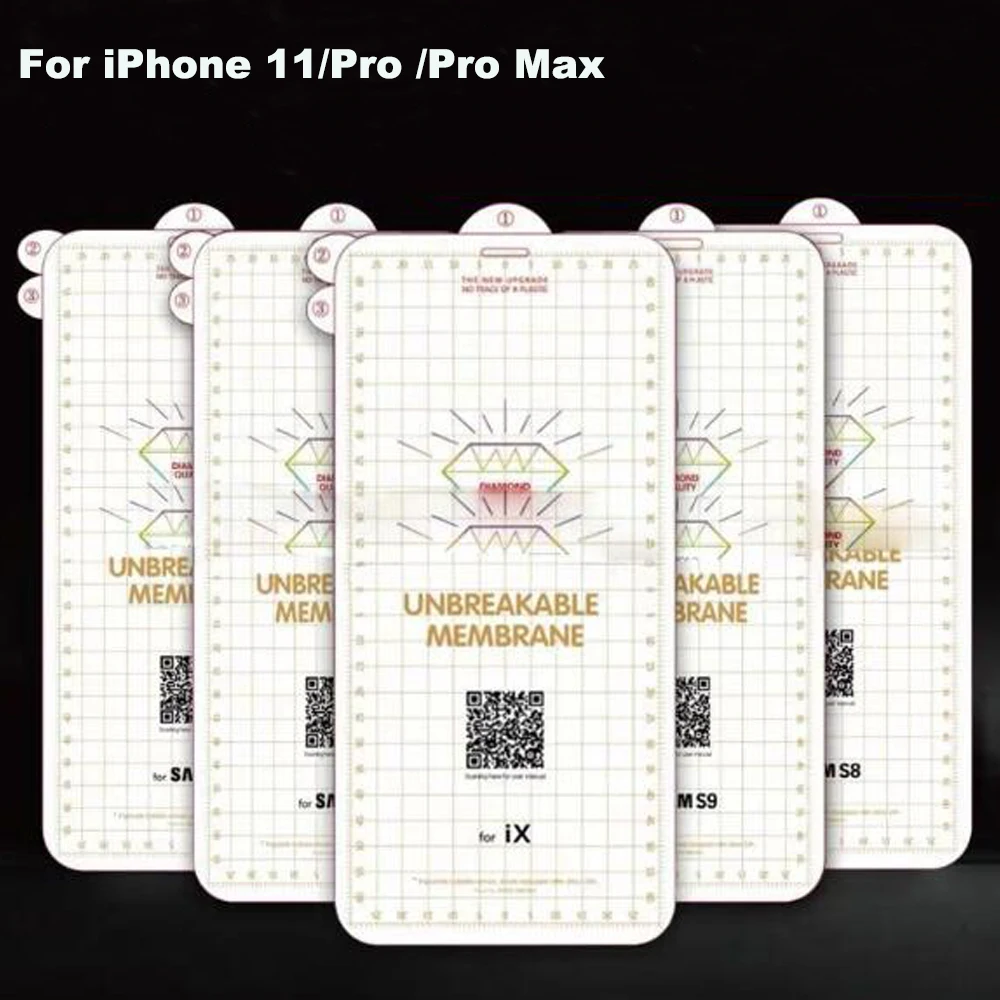 Небьющаяся мембранная пленка 0 15 мм для iphone 11 pro max защитная экрана iPhone X Xs 8 7 6s 6 plus