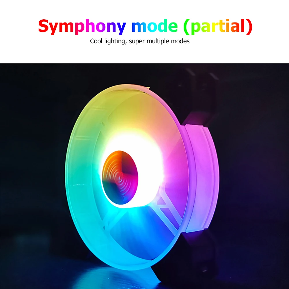 COOLMOON Chassis RGB Cooling Fan Quiet Radiator 120mm Gorgeous Lighting Heatsink for Office Computer Supplies | Компьютеры и офис