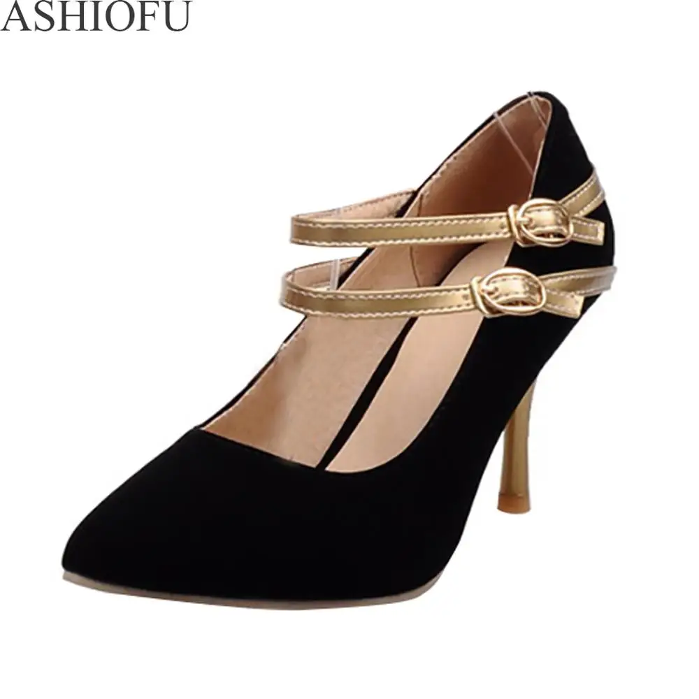 

Женские туфли-лодочки на высоком каблуке, Вечерние Туфли Мэри Джейн, классические замшевые туфли для выпускного вечера, Повседневная модна...